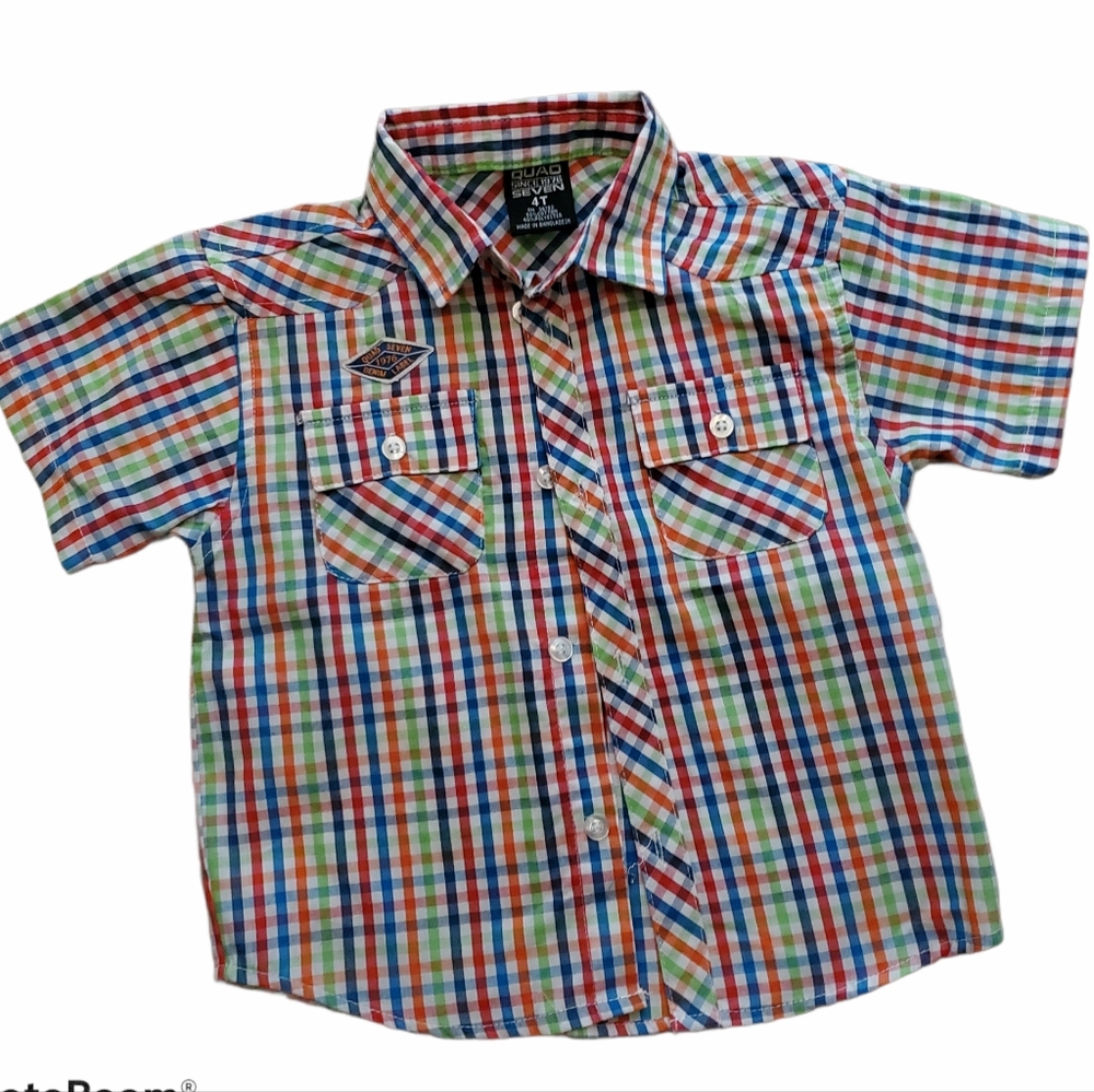 Boys Plaid Button Down Shirt